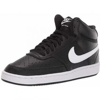 Nike Court Vision Mid Women's High-Top Sneakers Black/White 7.5