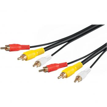 TG. 15 Meters Goobay 50342 Cavo di Collegamento Composito Audio Video, 3 RCA c