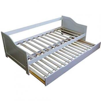 Cama Nido con Cajón y Somier 90x200cm en Blanco