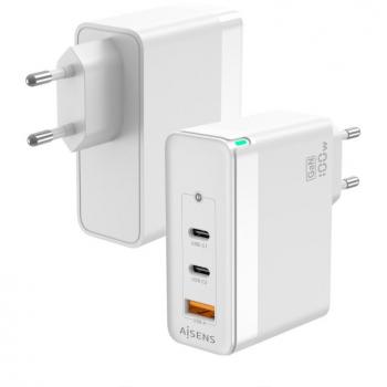 Cargador gan de pared aisens asch-100w3p008-w/ 2xusb tipo-c/ 1x usb/ 100w