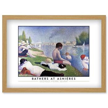 Artery8 Seurat: Bathers at Asnières A4 Framed Art Piece