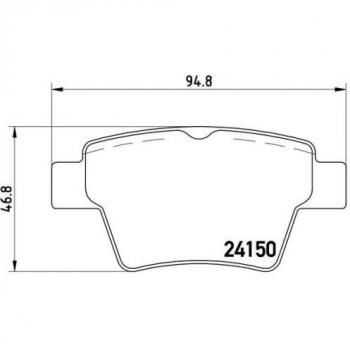 Brembo P61080 Pastiglia Freno Disco Posteriore