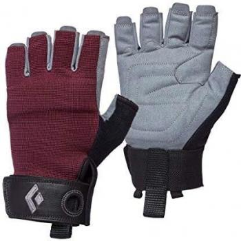 Black Diamond Guantes Mujer Crag Media Dedo, Color Bordeaux, S