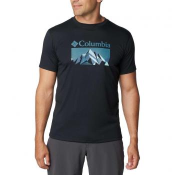 Camiseta Columbia Zero Rules Talla XL Manga Corta Negro/Azul Claro