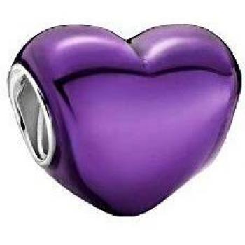 Charm Pandora Corazón Morado Metálico
