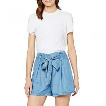 Superdry Shorts Paper Bag Desierto, Azul (Indigo Light Q9q), Talla 36