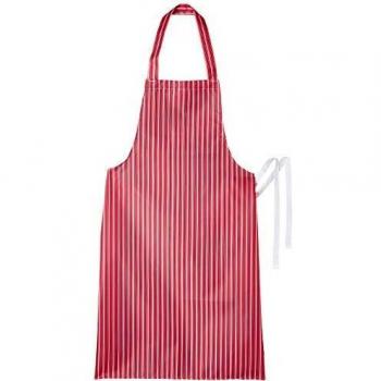 Whites Chef's Waterproof Bib Apron in Red and White Stripe