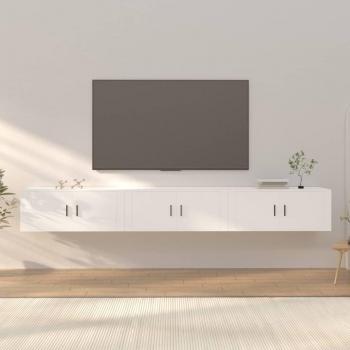 VidaXL 3 pcs Wall-mounted TV Cabinets White 100x34.5x40 cm