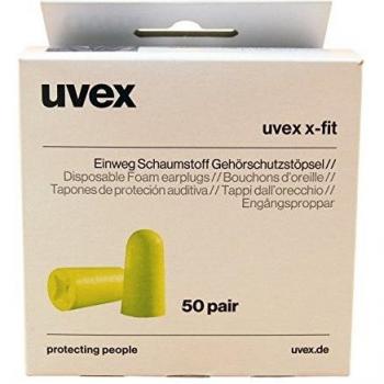 Uvex Gehörschützer X-FIT mit SNR-Wert 37 dB, Größe M, Farbe: Grün