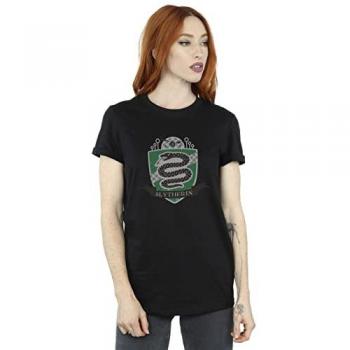 Camiseta Estilo Boyfriend Harry Potter Slytherin para Mujeres