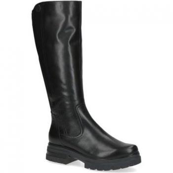 Bottines Caprice Noir – Talon plat, zip, style casual