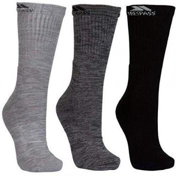 Trespass Men's Jack Barrow Grey Trek Socks – Triple Pack
