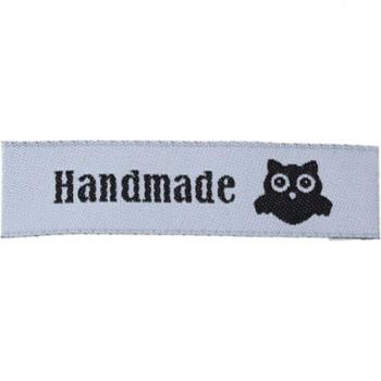 DoreenBeads Terylene Etiketten Handgefertigt Eule 6x1,5 cm, 50 Teile/Satz
