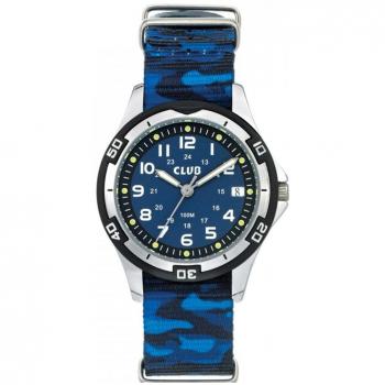 Barnur med textilarmband Club 100m Blue Army A65175S8A