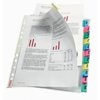 Intercalaires transparents A4 12 onglets