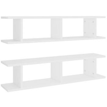 White Wall Shelf 2 pcs 90x18x20 cm Engineered Wood vidaXL