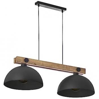 Himo Pendelleuchte Esstisch Schwarz Metall 2x E27
