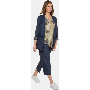 Blazer blu effetto jeans cotone taglia 50 donna