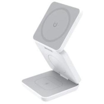 1stCOOL SmartCharge QI 3v1 – Bílé bezdrátové řešení, skládací, podporuje MagSafe