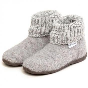 Gottstein Kinder Hüttenschuh Alpine Boot RU – Bio-Schafwolle, Gummisohle für Jungen & Mädchen