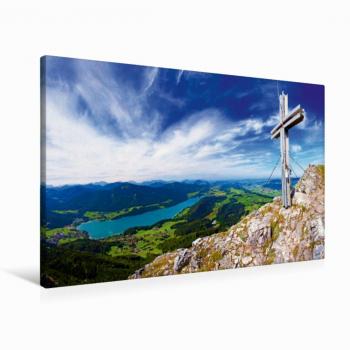 Calvendo Textil‑Leinwand 90 × 60 cm – Querformat: Fuschlsee Panorama (Am Schober)