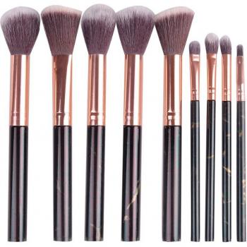 Marbleized 9-Piece Makeup Brush Set