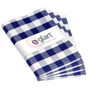 Set de 4 chiffons coton Bayern Bleu Pastel