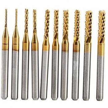 Set Punta Incarvatura 10x Carburato Titanio – CNC