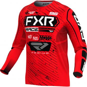 Uniforme Motocross Jeune FXR Podium 2025 Noir Blanc Red XL