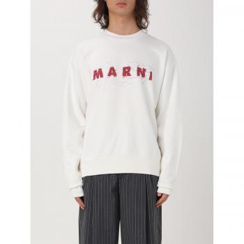 Felpa Elegante Marni Collo Giro Bianco 50