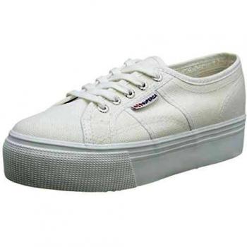 UK 5.5 Superga Women’s 2790 Platform Trainers in White