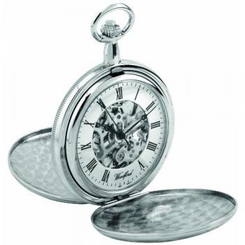 Full Hunter Chrome‑Plated Metal Skeleton Watch (1062)