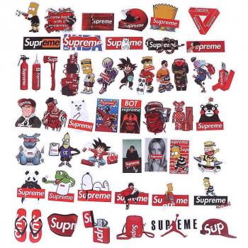 Tiuyii 50x Autocollants PVC Supreme Graffiti Guitare