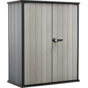 Keter armadio in resina box porta attrezzi high store plus 140x73x170h
