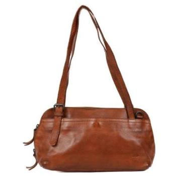 Dames schouderhandtas Bear Design in cognac