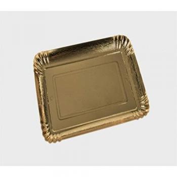 Cartón Rectangular 22x32 cm: Bandeja de Tarta Dorada