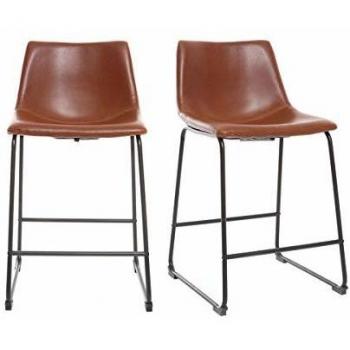 Tabourets de Bar Vintage Marron Clair 61 cm (Lot de 2)