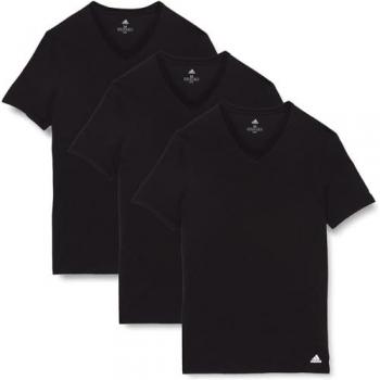 T-shirt Homme Adidas – Paquet de 3 en Noir, Col V