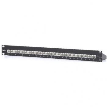 Telegartner 19 Rack 1U 24-Port RJ45 Cat6A UTP nero