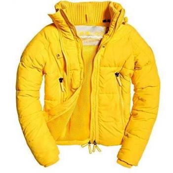 Superdry Soft Ochre Damen‑Windcheater in Größe L – TECH‑Technologie