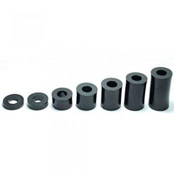 Entretoise Plastique Noire M6 L=4mm x10