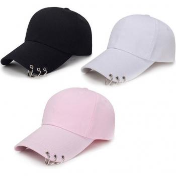 Adjustable Black and White Snapback Hat for Men and Women