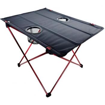 Compact Aluminum Folding Table for Camping Red & Blue