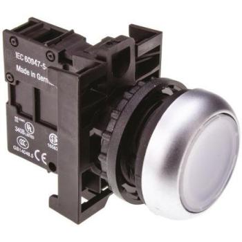 Bouton Poussoir Ø 22mm Blanc Eaton Moeller