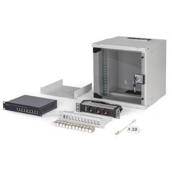 Pacchetto Digitus Rete 10 – Armadio 6U con Custodia e Attrezzature, Grigio