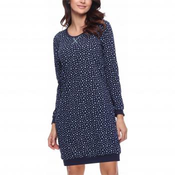 Merry Style Damen Nachthemd MS10-180 (Marine Sterne, M)