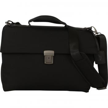 Leonhard Heyden Soho 40 cm Black Leather Laptop Carrier