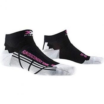 Calze X-Bionic Running Donna 35-36 Nero Bianco Rosa