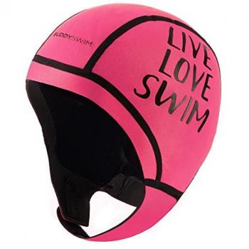 Neopren Badekappe für Frauen BuddySwim Trilaminate 2.5 mm Rosa