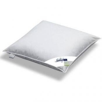 Feel It Trio‑Kissen von Schlafstil – 80 × 80 cm, weißes Daunen‑Feder-Mix